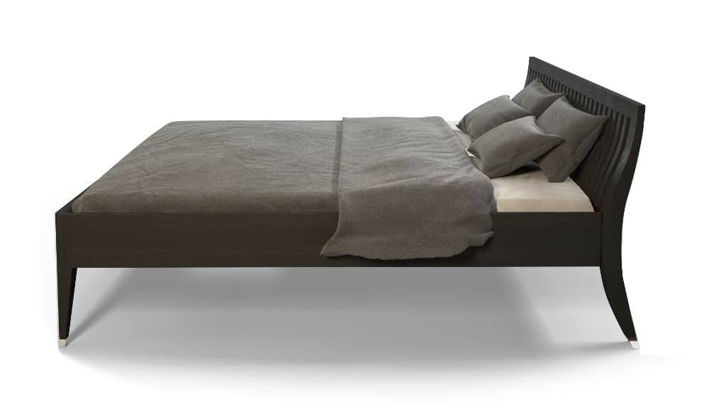 Massivholzbett Jolina in schwarz